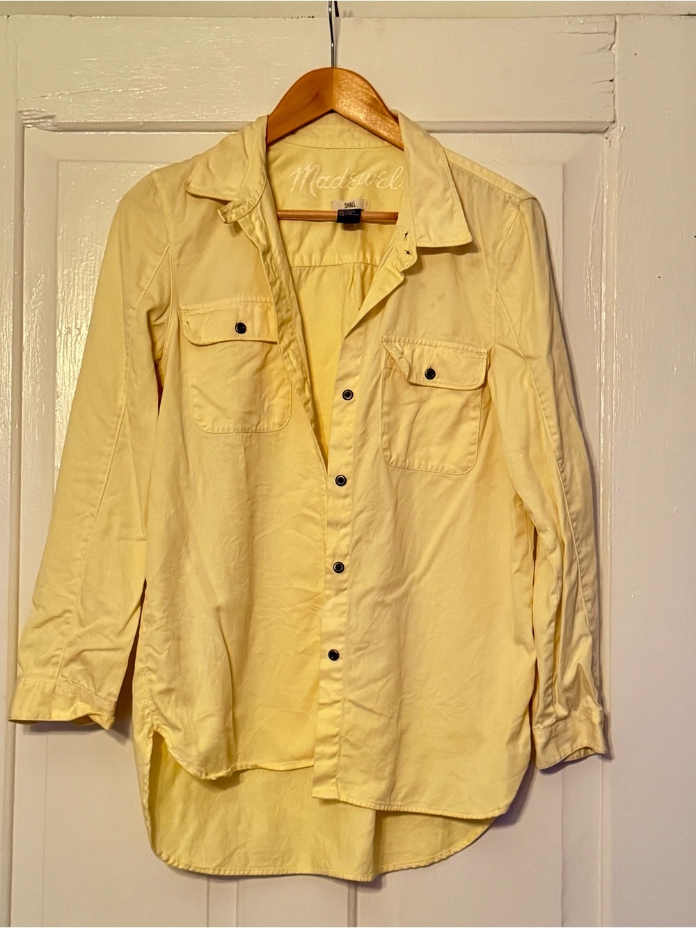 Madewell Pale Yellow Button-Down Shirt